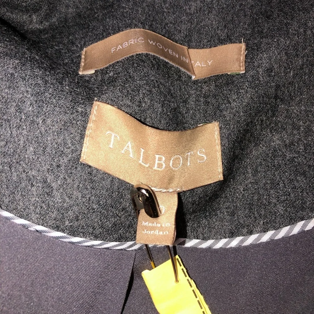 TALBOTS SIZE 10 GRAY SINGLE BUTTON FULLY LINED BLAZER CAREER PROFESSIONAL EUC
